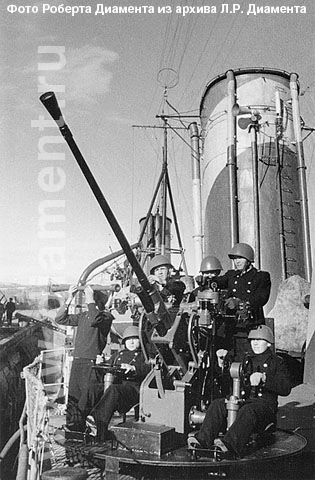 Расчет зенитного автомата 70К (37 мм) Лидера «Баку»